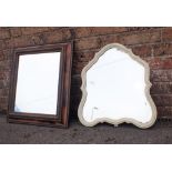 A RIPPLE-MOULDED FRAMED WALL MIRROR