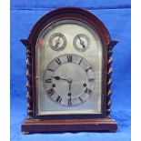 A GERMAN THREE TRAIN MANTEL CLOCK