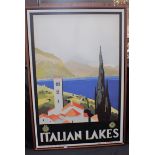 A DECORATIVE REPRODUCTION OF A VINTAGE TRAVEL POSTER