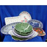 A COLLECTION OF SERVING PLATES, DISHES AND BOWLS