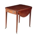 A GEORGE III MAHOGANY PEMBROKE TABLE