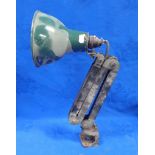A 1950s INDUSTRIAL WORK LAMP