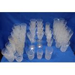 A LARGE COLLECTION OF CRYSTAL TABLE GLASS