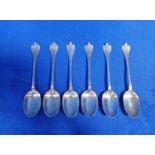 A SET OF SIX SILVER TREFID TEASPOONS