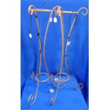 A PAIR OF GILT METAL LAMP STANDS