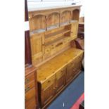 A PINE DRESSER OF TRADITIONAL STYLE