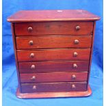 A VICTORIAN COLLECTOR'S CHEST OF DRAWERS