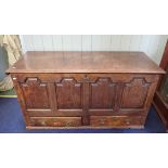 AN 18TH CENTURY OAK MULE CHEST