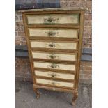 A FLORENTINE GILT AND PAINTED SEMAINIER CHEST
