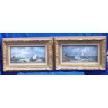 A PAIR OF SEASCAPES IN EARLY 19th CENTURY STYLE