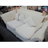 A LAURA ASHLEY WHITE KNOLE SOFA