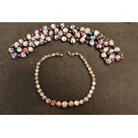 A LONG MILLEFIORE GLASS BEAD NECKLACE