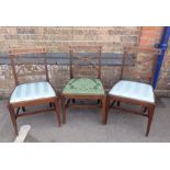 A PART SET OF THREE REGENCY CHAIRS