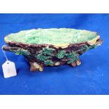 A CONTINENTAL PALISSY STYLE MAJOLICA BOWL
