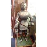 A COUNTRY HOUSE LIFE-SIZE WOODEN FENCING DUMMY