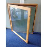 AN OAK NOTICE DISPLAY CABINET