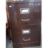 A TWO-DRAWER STEEL FILING CABINET