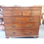 AN EARLY 19TH CENTURY MAHOGANY CHEST OF DRAWERS