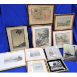A COLLECTION OF EARLY 20TH CENTURY WATERCOLOURS