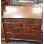 A GEORGE I WALNUT BUREAU