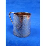 A VICTORIAN SILVER CHRISTENING MUG