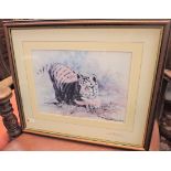 DAVID SHEPHERD: SIGNED PRINT, TIGER