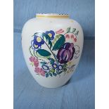 A POOLE POTTERY VASE, SIGNED S. RUSSELL