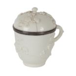 A SAINT CLOUD WHITE-GLAZED CUP AND COVER