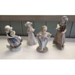 A GROUP OF LLADRO FIGURES
