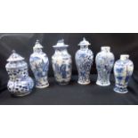 A CHINESE BLUE AND WHITE BALUSTER VASE,