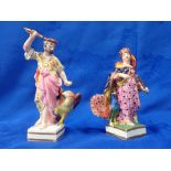 TWO DERBY FIGURES, JUNO AND ZEUS