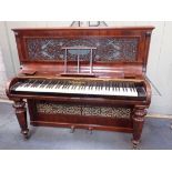 A VICTORIAN ROSEWOOD CASED PIANO BY JOHN BROADWOOD & SONS, LONDON