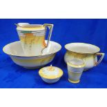 AN ART DECO BURLEIGHWARE WASHSTAND SET