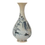 A BLUE AND WHITE KOREAN VASE