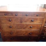 A VICTORIAN MAHOGANY CHEST OF DRAWERS