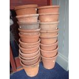 A COLLECTION OF VINTAGE CLAY FLOWERPOTS