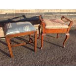 A GEORGE III STYLE MAHOGANY STOOL, WITH DROP-IN SEAT