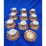 ROYAL CROWN DERBY: TEN MODERN IMARI COFFEE CANS