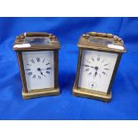 TWO CARRIAGE CLOCKS