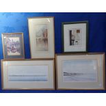 JUSTIN COOKE: TWO SIGNED PRINTS OF WEYMOUTH