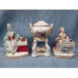 TWO SIMILAR MEISSEN FIGURINES