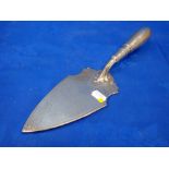 A VICTORIAN SILVER CEREMONIAL TROWEL