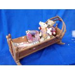 A COUNTRY VICTORIAN CHILD'S CRADLE