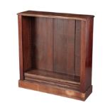 A MAHOGANY OPEN BOOKCASE