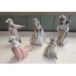 A GROUP OF LLADRO FIGURES