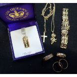 A COLLECTION OF 9CT GOLD JEWELLERY