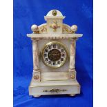 A FRENCH MARBLE MANTLE CLOCK