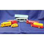 DINKY LOW LOADER, SHELL, WEETABIX, FIRE ENGINE