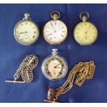 FOUR POCKET WATCHES