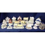A COLLECTION OF COALPORT MODERN COTTAGES